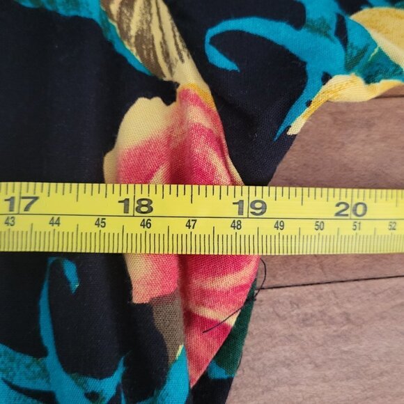 Vintage Sunflower Floral Button Down Rayon Top Size M - Picture 9 of 10